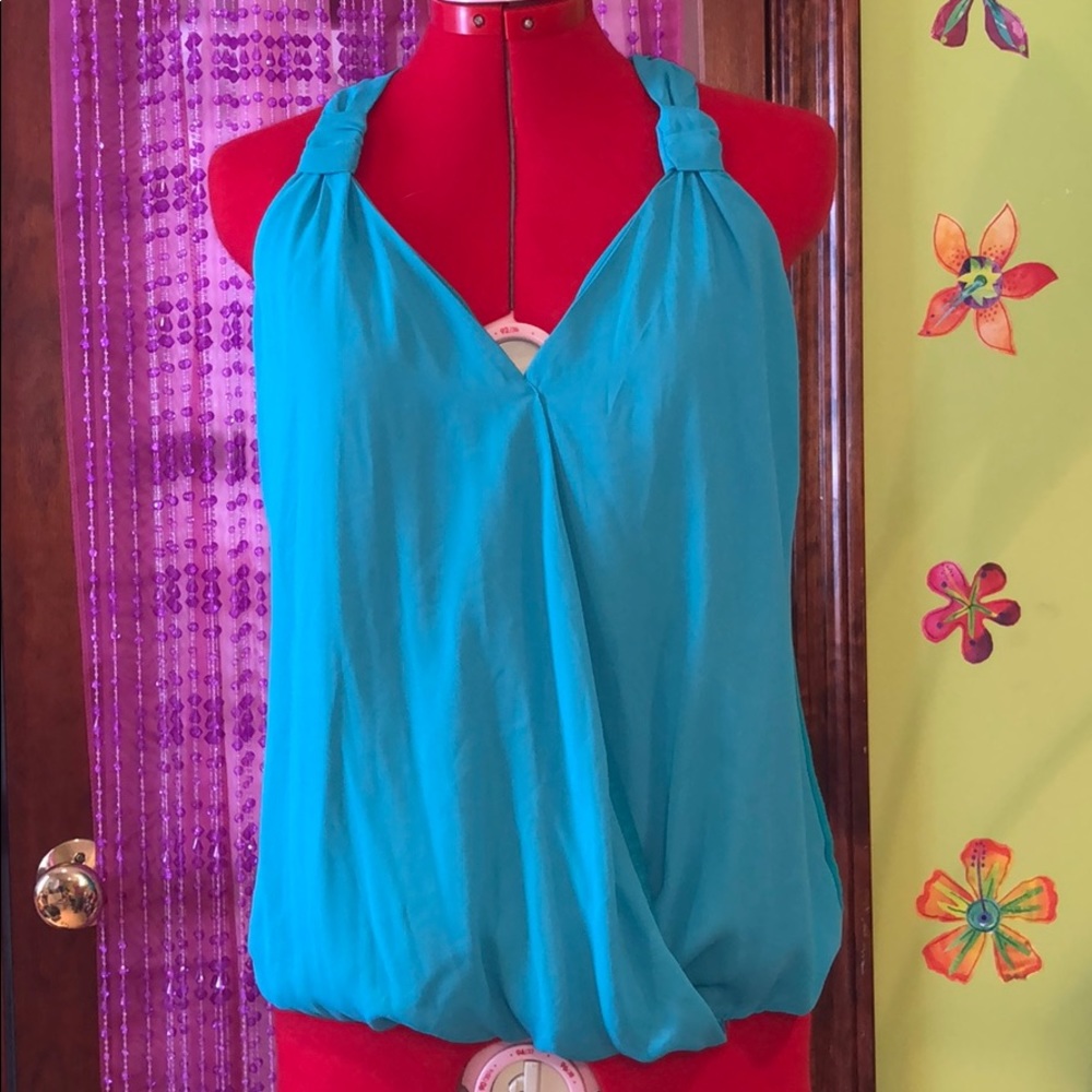 INC Blue Wrap Tank